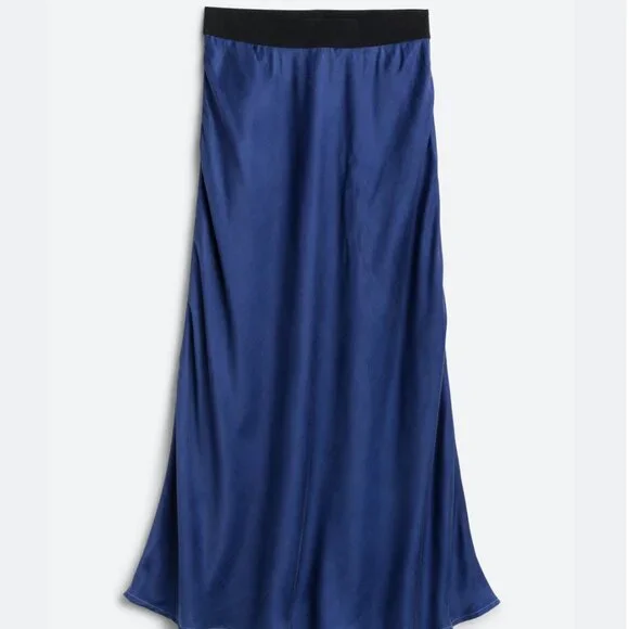 Bella Dahl Ada Elastic Waist Bias Skirt, size Large - Picture 2 of 6